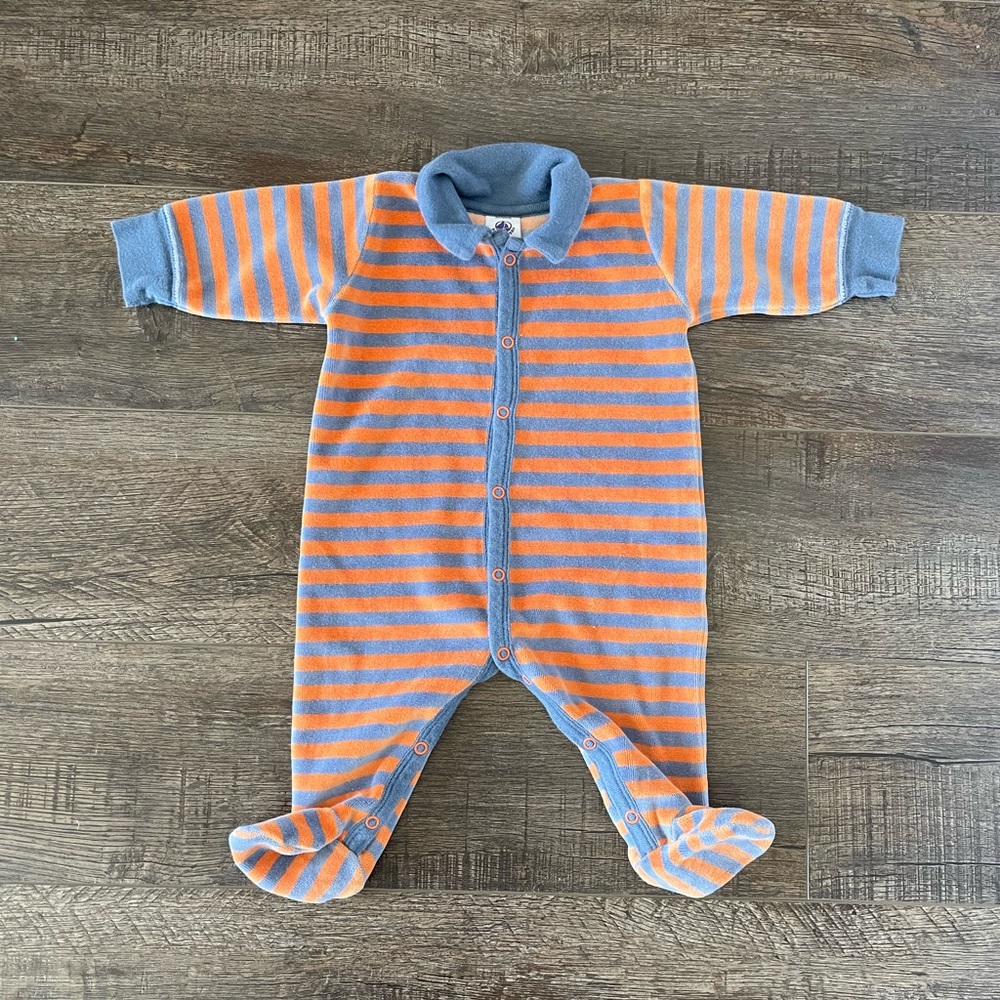 Petit Bateau Velour Onesie